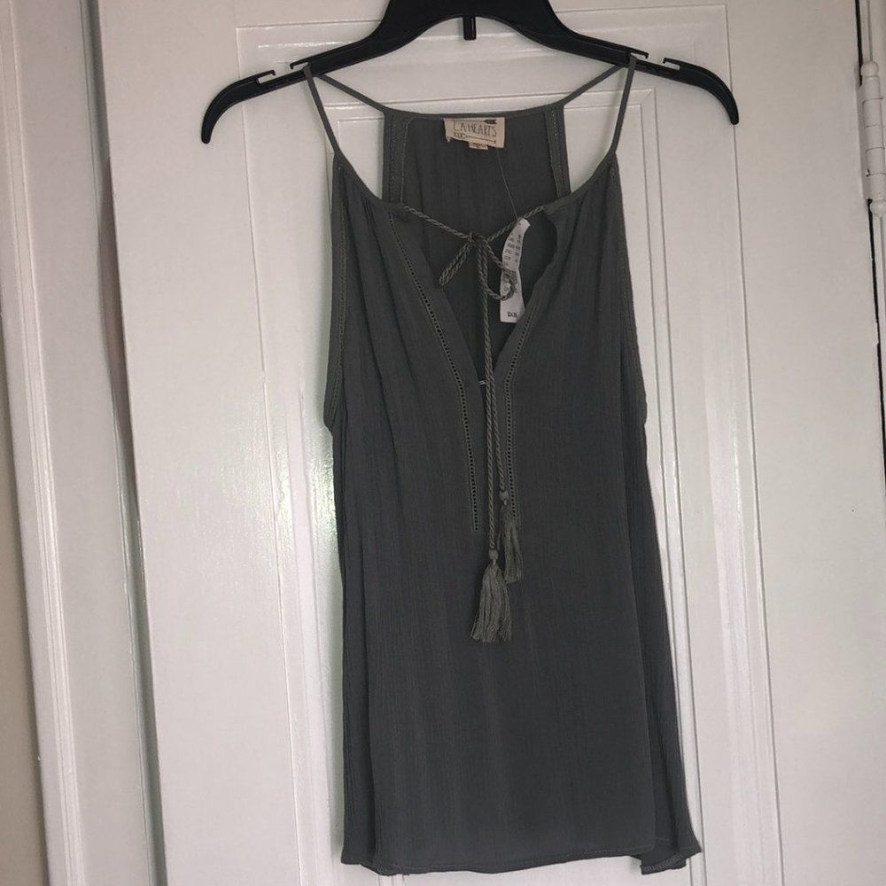 Cute olive grey tank top new with tag